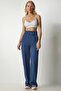 Women's Navy Blue Pocketed Basic Knitted Sweatpants XR00018 - 2