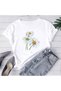 STYLE-X MOTHER'S DAY SPECIAL DAISY PRINTED CYCLING NECK, 100% COTTON WOMEN'S T-SHIRT