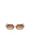 Andrea Hexagon Unisex Sunglasses Pink Havana - 5