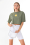 Women's Crop Crew Neck T-Shirt - 2