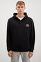 Hannes Men's Hooded Snap Closure Printed Black Sweatshirt - 3