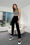 Black Boyfriend Jeans Lycra High Waist Colorfast Black Boyfriend Jeans Extra Comfortable - 2