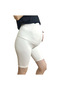 High Waist White Biker Leggings - Daily and Sports Use, Cyclist Recovery