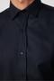 Modern Slim Fit Long Sleeve Cotton Easy-Iron Dobby Black Men's Shirt - 4