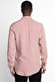 Slim Fit Long Sleeve Slim Fit Flowing Viscose Stylish Men's Pink Shirt - 4
