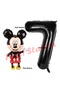 7 Year Old Birthday Mickey Mouse Balloon Set - Concept and Black Number Balloon