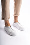 Helena Monroe White Women's Laceless Genuine Leather Sneaker Daily Shoes - 2