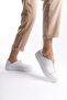 Helena Monroe White Women's Laceless Genuine Leather Sneaker Daily Shoes - 3