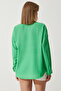 Women's Green Oversize Linen Ayrobin Shirt DD01222 - 7