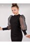 Balloon Sleeve Girl's Dress - 3