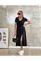 Women's Clothing - Women's Short Sleeve V Neck Maxi Length Dress - 6