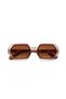 Andrea Hexagon Unisex Sunglasses Pink Havana