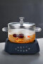 1700cc Lilac Purple Teddy Bear Figured Pot Heat Resistant|Borosilicate| Termisil Stovetop Glass Pot - 5