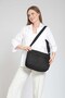Design Plain Black Color Postman Business School Document Laptop Bag Daily Use Shoulder Bag