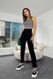 Black Boyfriend Jeans Lycra High Waist Colorfast Black Boyfriend Jeans Extra Comfortable - 3