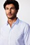 Slim Fit Long Sleeve Slim Fit Patterned Cotton Easy-Iron White Men's Shirt - 3