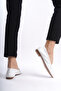 Leona Monroe White Women's Genuine Leather Loafer Daily Shoes - 4