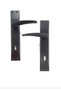 (7 SET) STAINLESS MIRRORED BRAWO (ROOM TYPE) MATTE BLACK DOOR HANDLE ALUMINUM / STEEL - 2