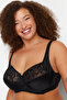 Black Embroidered Micro Bra TBBSS24CW00011 - 2