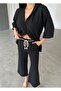 Women's Straw Belt Detailed Trousers&Shirt Set - 2