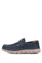 Men's Genuine Leather Navy Blue Nubuck Casual Shoes - 2