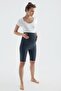 Ribbed Over Knee Biker Flexible Adjustable Waist Maternity Leggings