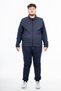 Large Size Men's Mock Neck Navy Blue- Vest - 4