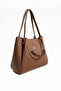 Women's Shoulder Bag Zippered Briefcase School Large Bag - 3