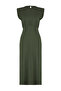 Khaki A-line Midi Woven Dress TWOSS24EL00601 - 7