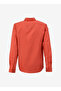 Relaxed Fit Wide Cut 100% Cotton Orange Shirt - 2