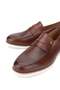Men's Genuine Leather Tan Loafer Shoes - 4