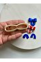 Three Dimensional Ribbon 3 Polymer Clay Earring Mold - 30 mm - 2