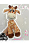 Cute Sleeping and Playmate Plush Giraffe 30 cm Toy High Quality - 6