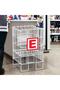 ECZANE 40X40 سلة حمام سباحة سلكية قابلة للطي باللون الأبيض - 5