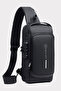 Artificial Leather Double Sided Strap Chest Bag Bodybag with Lock System Ld468 - 2