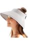 Women's Wide Brim UV Protection Bow Straw Visor Hat - 6