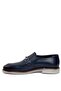 Elite MABR657-1C Men's Genuine Leather Classic Shoes Navy Blue - 3