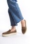 Iveriana Brown Women's Laceless Genuine Leather Sneaker Daily Shoes - 4