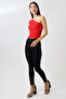 Women's One Shoulder Knitwear T-Shirt Red - 5