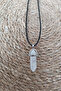 Crystal Quartz Natural Stone Pendant Gemstone Pendant Nails Cut Necklace - 7
