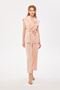 Elastic Waist Striped Trousers Powder