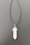 Crystal Quartz Natural Stone Pendant Gemstone Pendant Nails Cut Necklace - 5