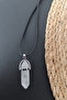 Crystal Quartz Natural Stone Pendant Gemstone Pendant Nails Cut Necklace - 8