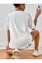 Oversize White California 1991 Printed Relaxed Cut T-shirt - 4