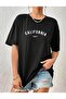 California 1991 Printed Black Oversize Relaxed Cut T-shirt - 2