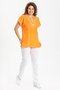 Short Sleeve Şile Cloth Naz Summer Blouse Orange Trnc