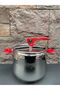 Hascevher Esila Steel 7 Lt Classic Pressure Cooker Casserole Red - 3
