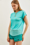 Women's Mint Green Guipure Detailed T-Shirt TSH-19000190 - 4