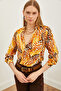Women's Drop Mustard Patterned Woven Viscose Shirt GML-19001204 - 5