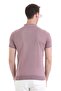 Purple Regular Fit Plain Cotton Polo Collar Knit T-shirt - 6